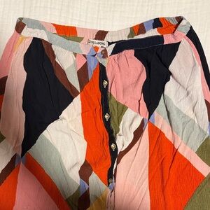 Billabong Rainbow Gate Maxi Skirt with a multi-colored abstract pattern